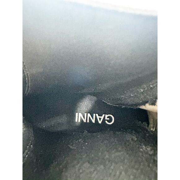 Ganni Waterproof Recycled Rubber City Boot in Brazilian Sand Cream Black FLAW 41 - Picture 7 of 8